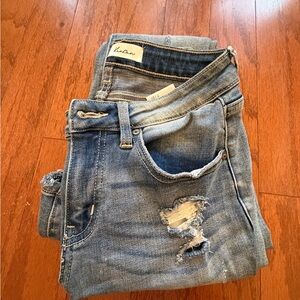 KanCan Women's Light Blue Distressed Jeans